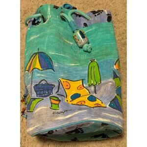 Sally Huss Drawstring Beach‎ Bag Backpack